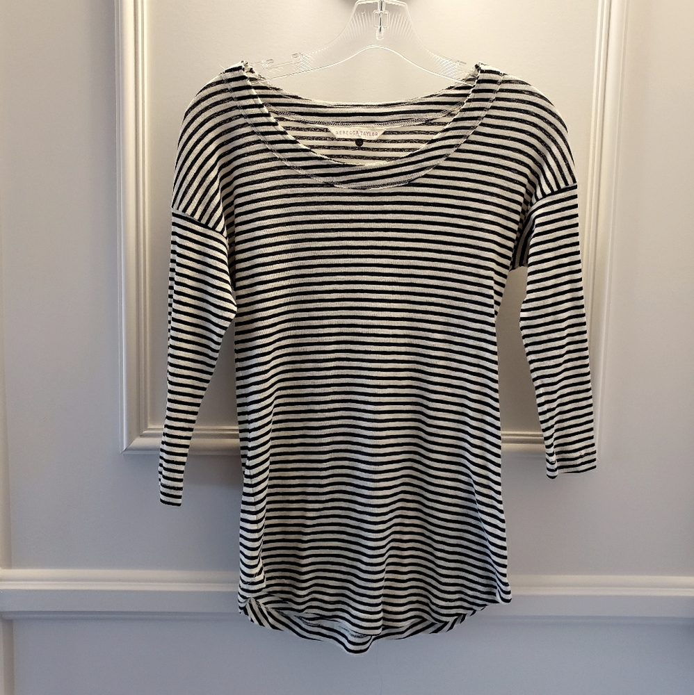 Rebecca Taylor Striped Jersey Tee